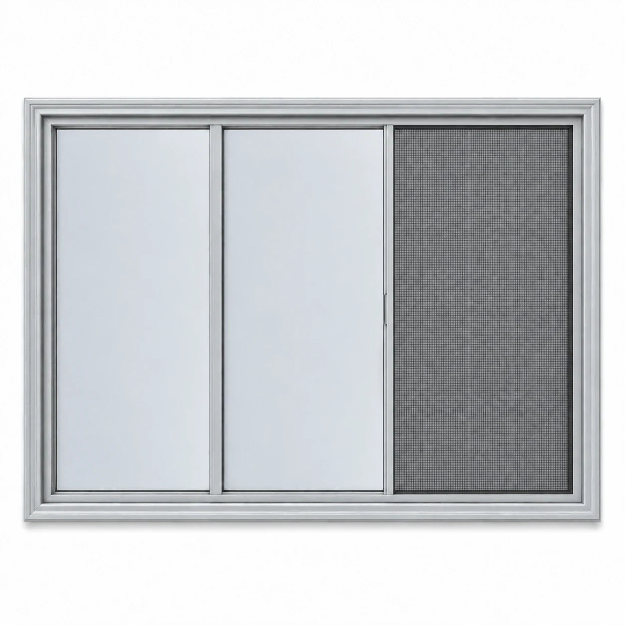 Horizontal Triple-Track Storm Window with Half Screen in standard finish - frame preview