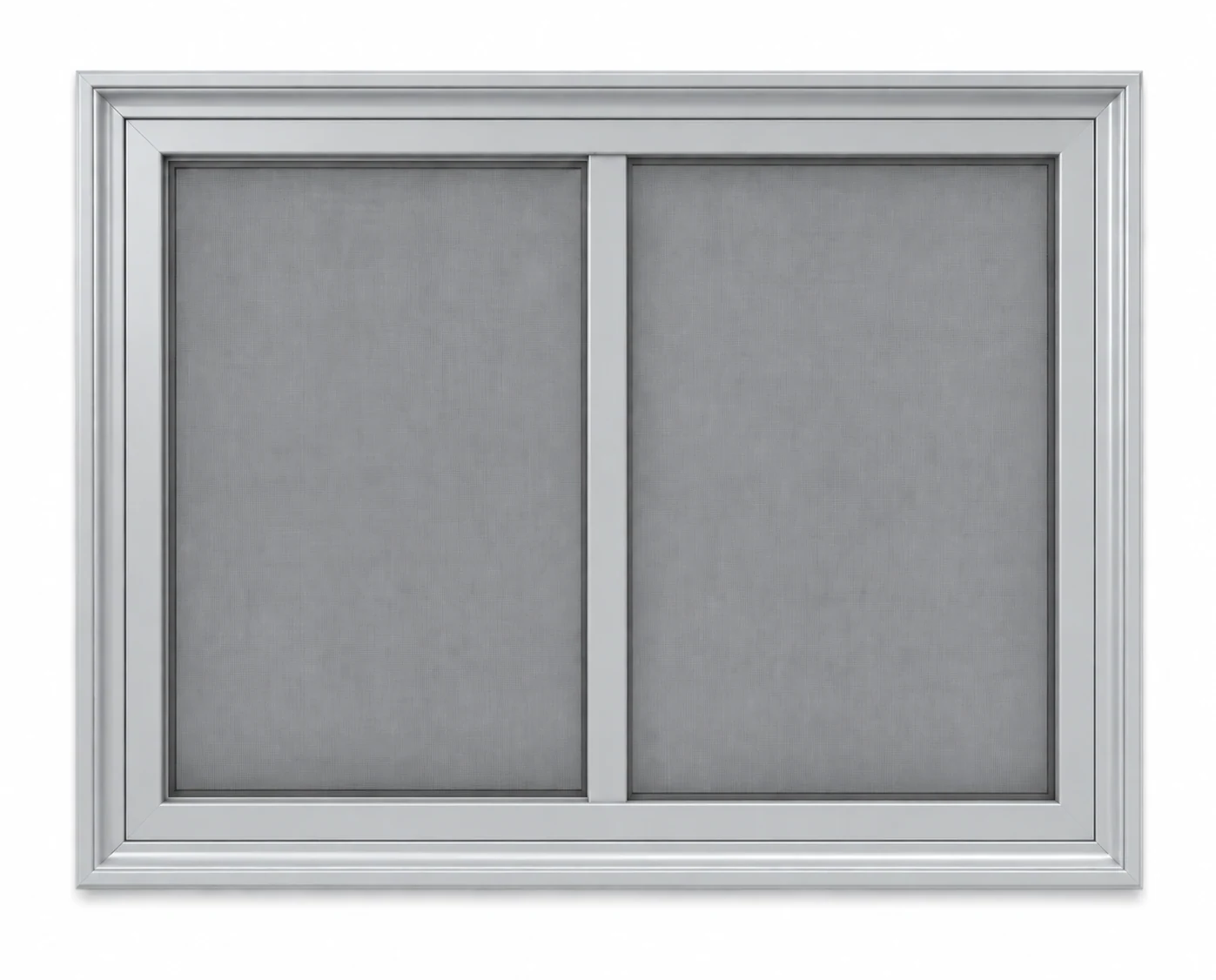 Triple-Track Horizontal Slider Storm Window in standard finish - frame preview