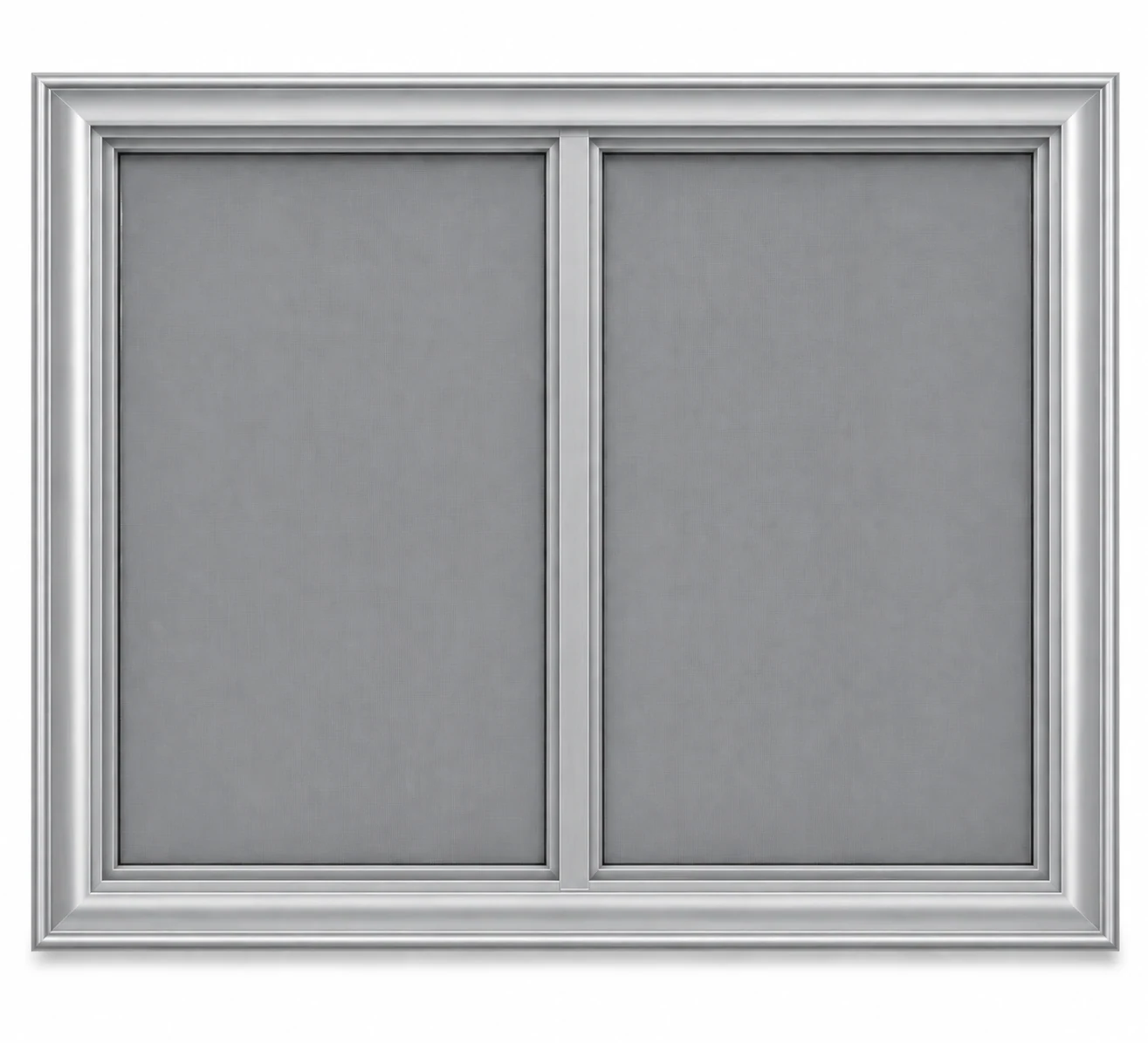 Two-Track Horizontal Slider Storm Window in standard finish - frame preview