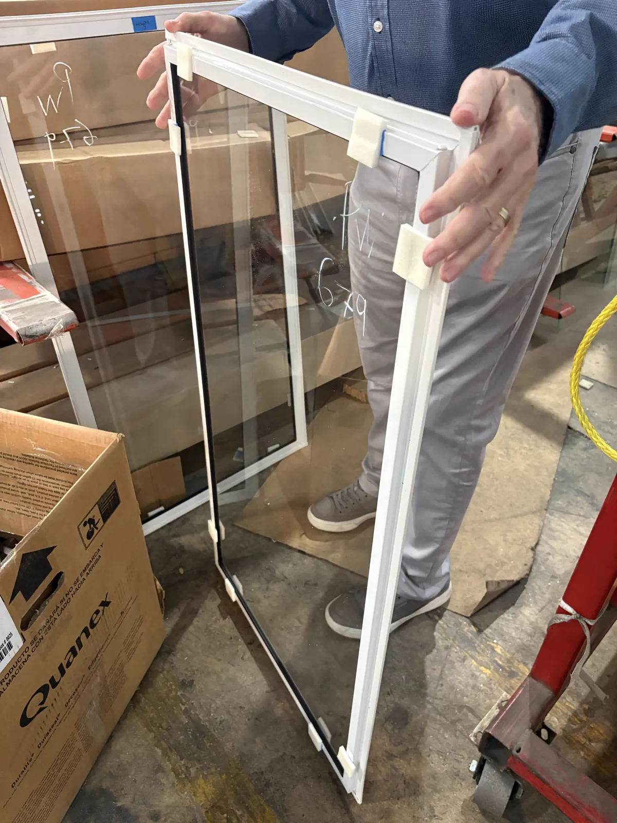 Actual fixed picture storm window frame profile