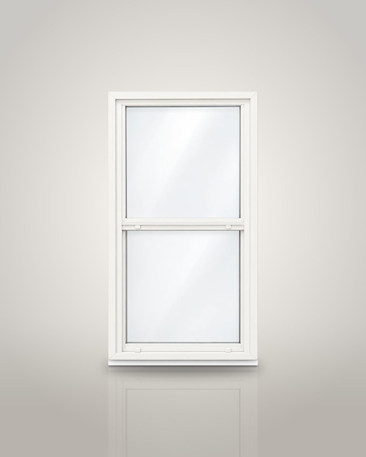 Double-Hung Vinyl Interior Storm Window on a studio background