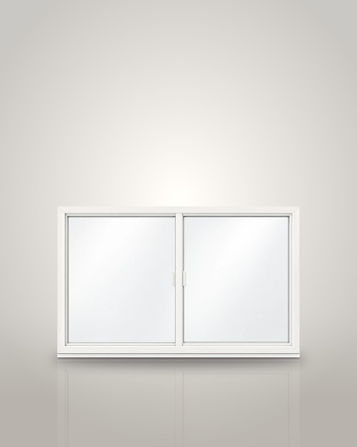 Double-Slider Vinyl Interior Storm Window on a studio background