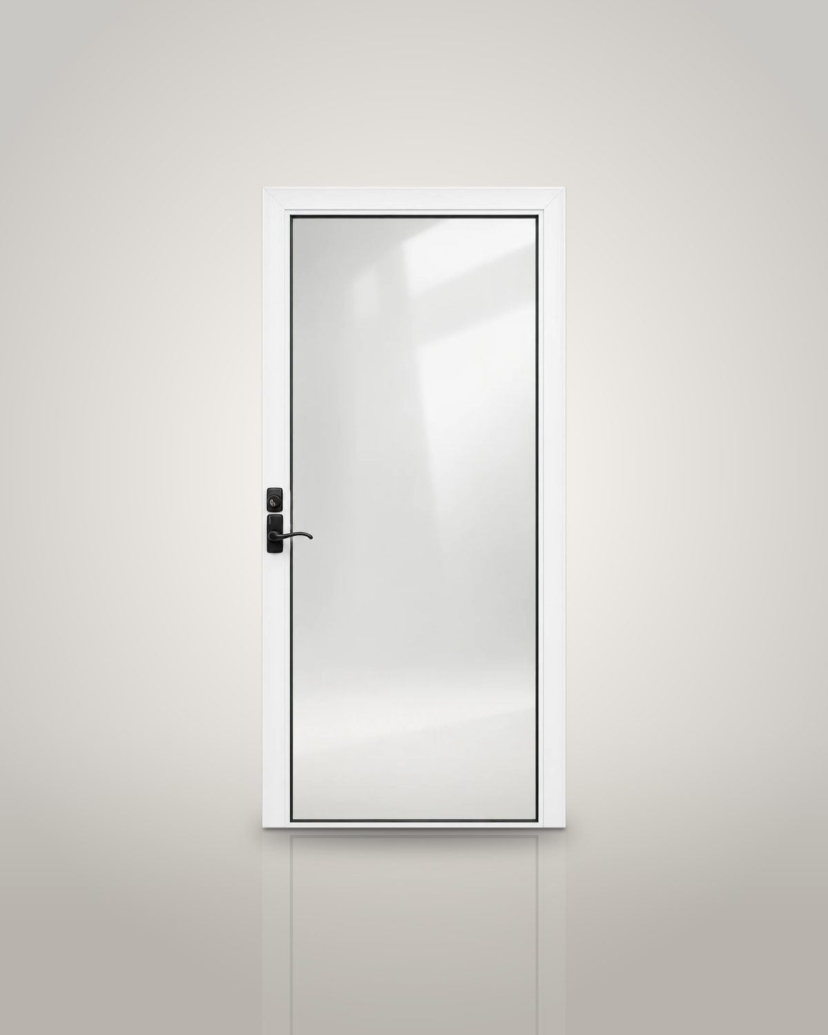 Product illustration: white fullview storm door