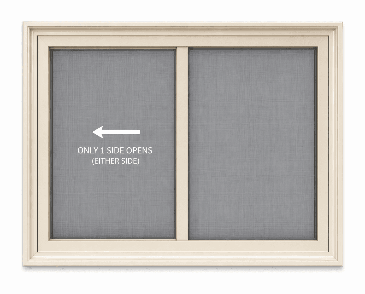 Triple-Track 2-Lite Horizontal Slider Storm Window with Two Screens - Custom Aluminum Storm Windows