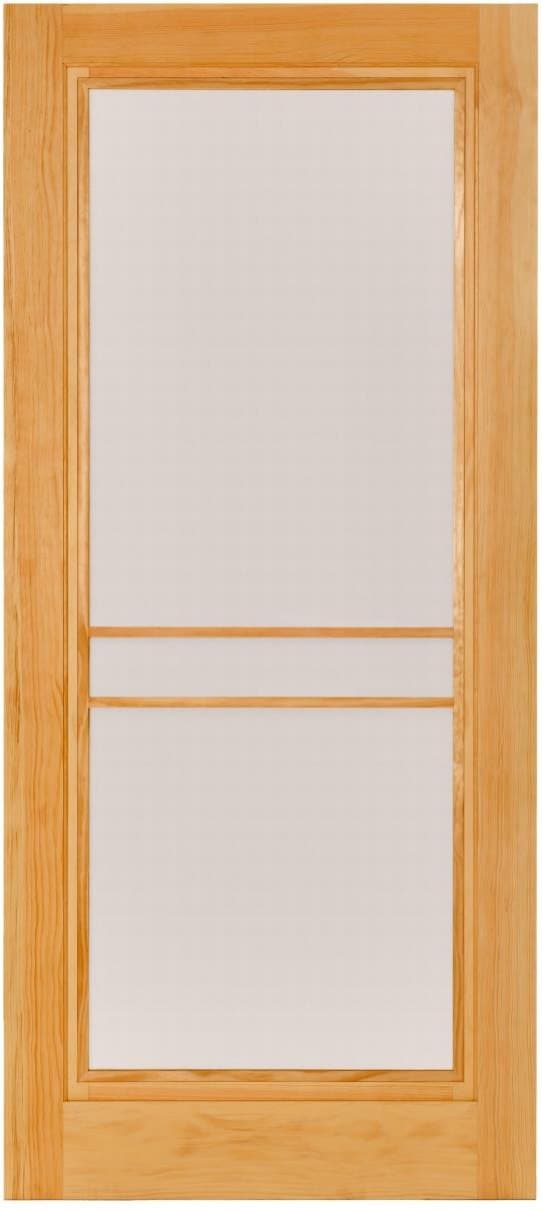 Full lite convertible wood screen door interior