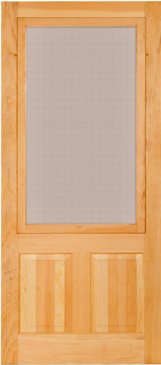 2/3 lite convertible wood screen door exterior
