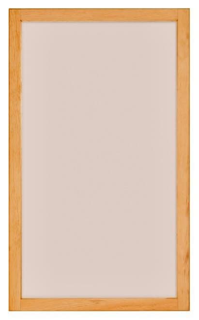 Wood-framed tempered glass storm insert for a 2/3 lite door