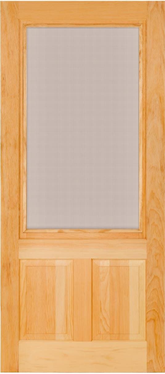 2/3 lite convertible wood screen door interior