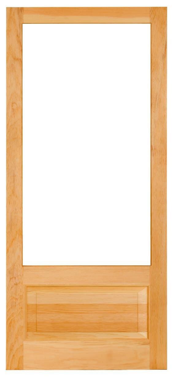 2/3 lite wood storm and screen door