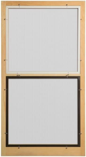 Combination plus wood storm window interior with inserts installed