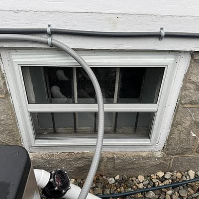 Basement opening during the storm window project